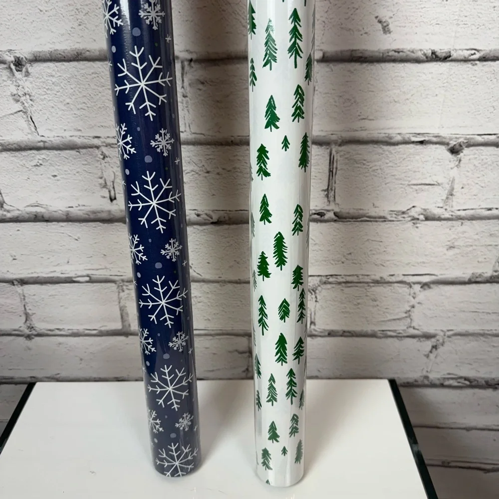 Hallmark Dual Design Christmas Wrapping Paper Gift Wrap 160 Sq Ft Cutting Lines